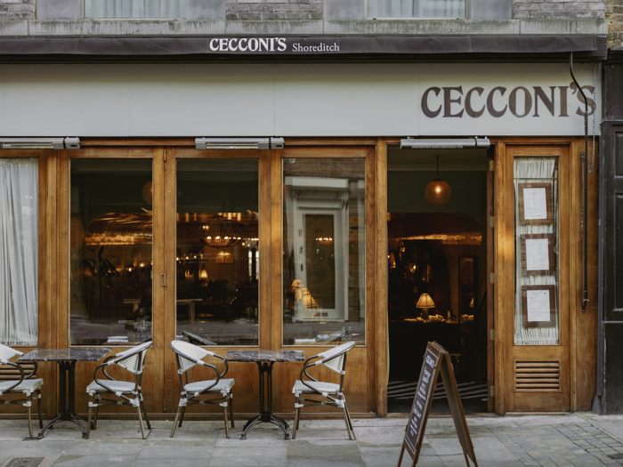 Restaurant exterior at Cecconi's Shoreditch