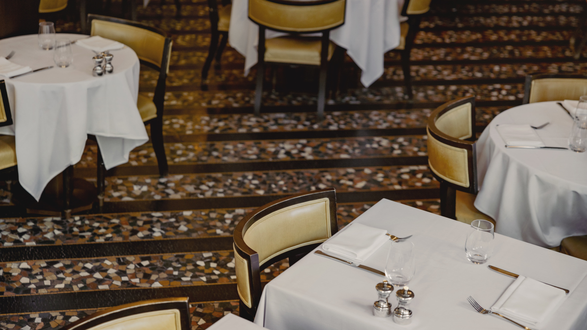 A close up of a table and chairs