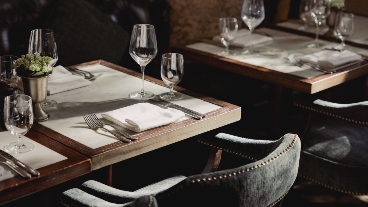 A close up of a table and chairs